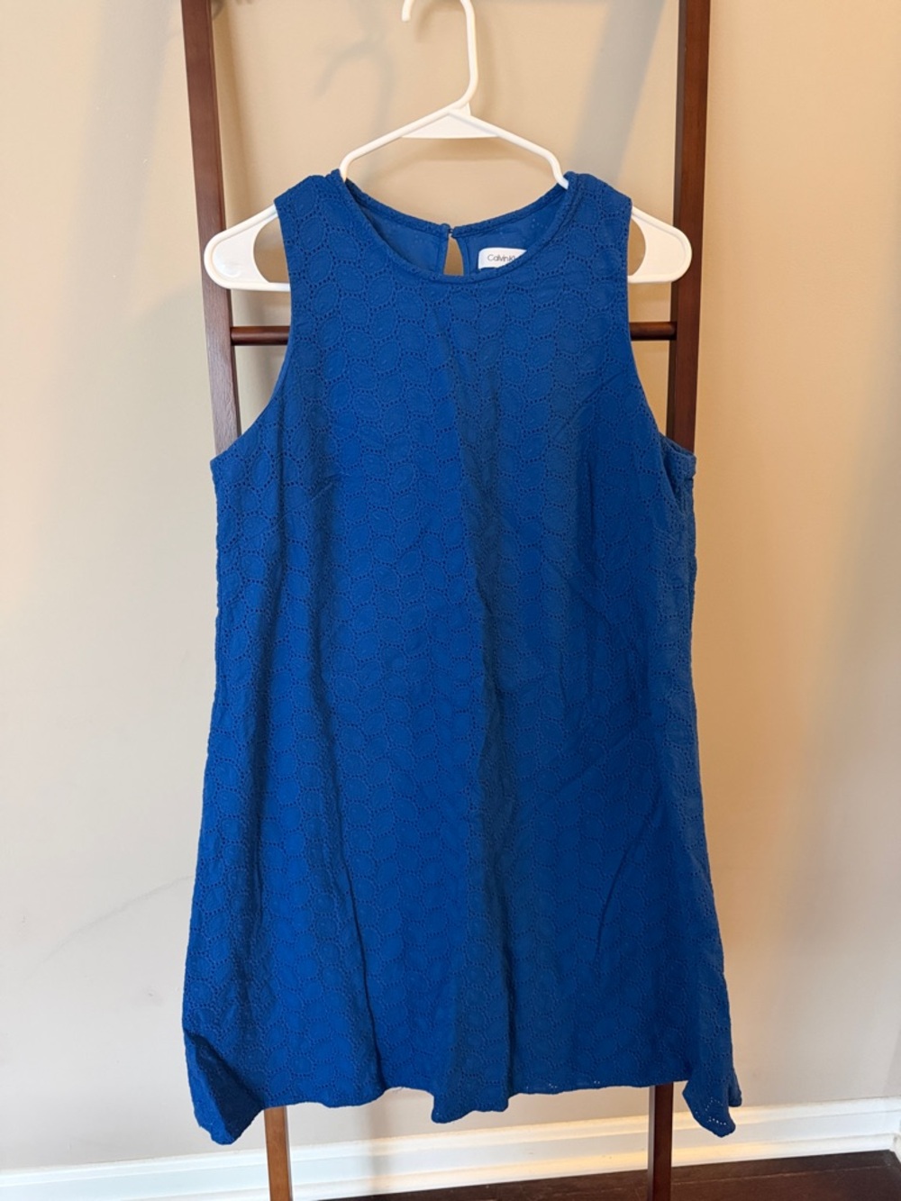 Calvin Klein Royal Blue Textured A-Line Dress